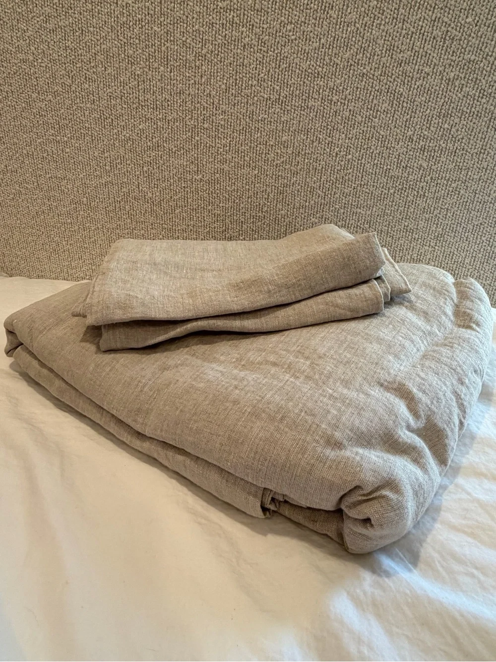 Quince European Linen Duvet Set Natural Chambray Full/Queen